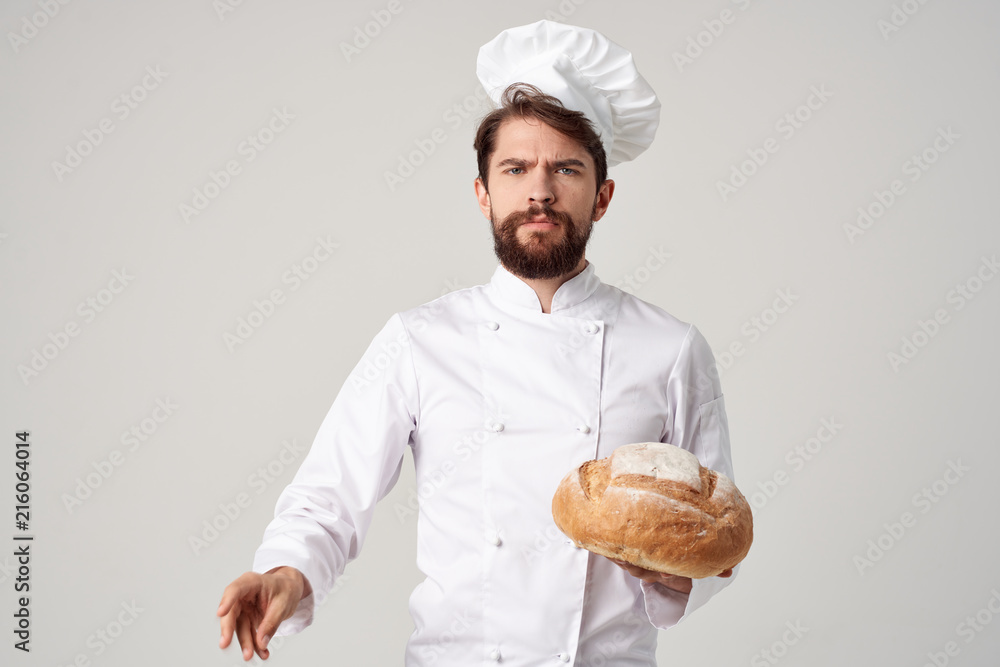 cook baked fresh bread in the kitchen cook baked fresh bread in the kitchen
