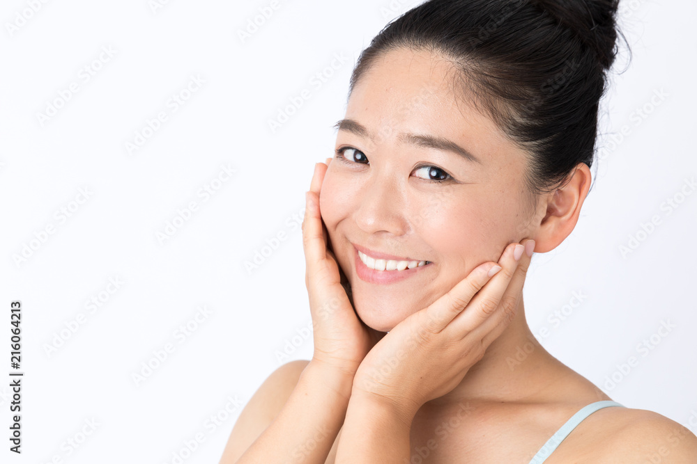 portrait of attractive asian woman beauty image on white background portrait of attractive asian woman beauty image on white background