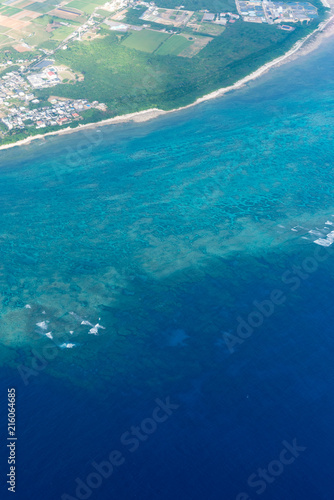 空から見た石垣島