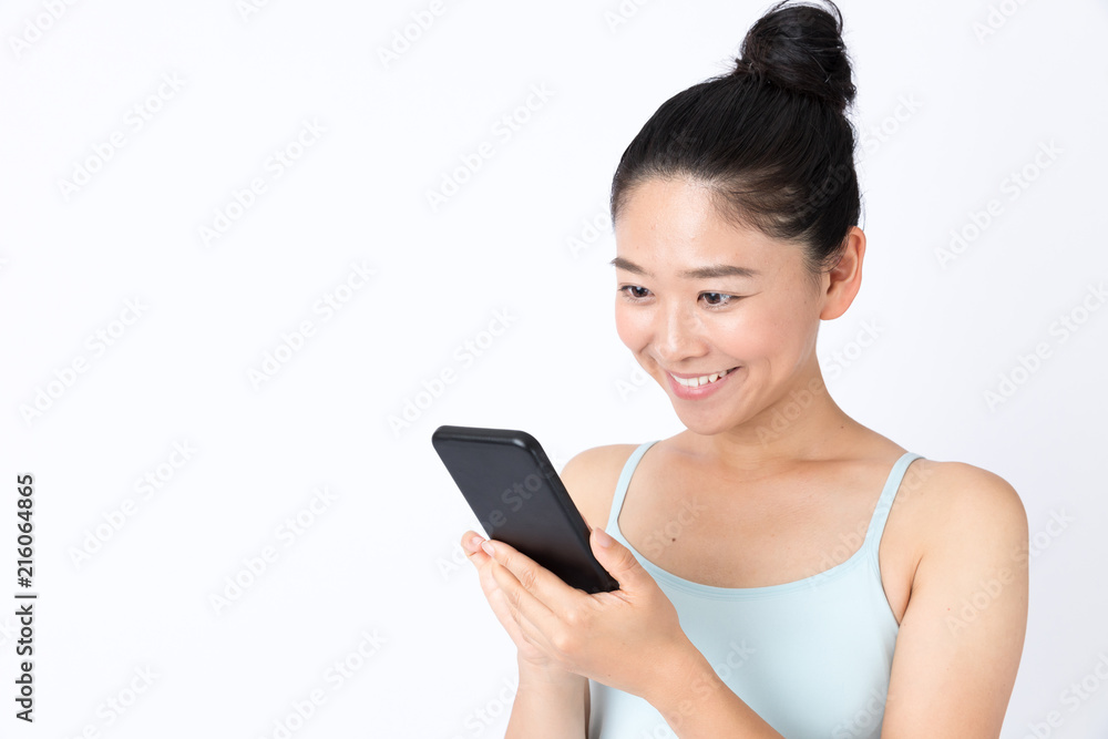 portrait of attractive asian woman beauty image on white background portrait of attractive asian woman beauty image on white background