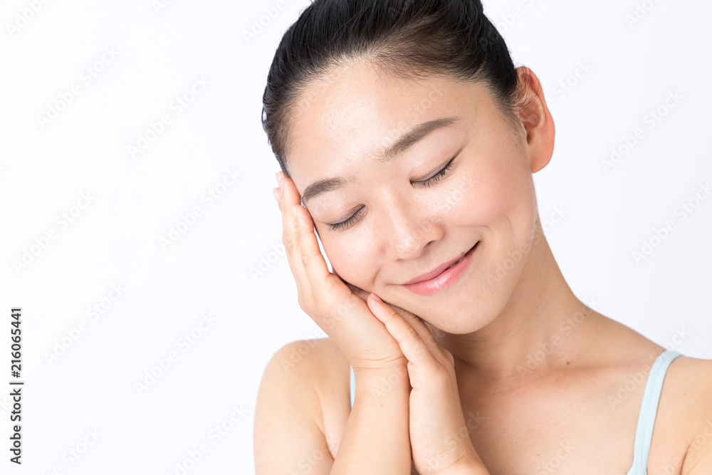 portrait of attractive asian woman beauty image on white background portrait of attractive asian woman beauty image on white background