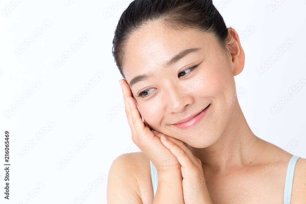 portrait of attractive asian woman beauty image on white background portrait of attractive asian woman beauty image on white background