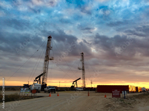 Two Workover Rigs at Sunset Simops photo
