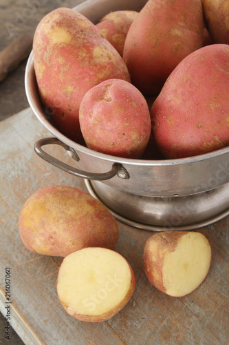 preparing fresh potatoes photo