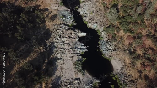 Flying over the Consumnes river in Amador County, CA photo