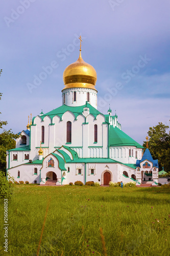 View of Fedorovskiy Cathedral in Pushkin (Tsarskoye Selo), Saint-Petersburg, Russia. photo