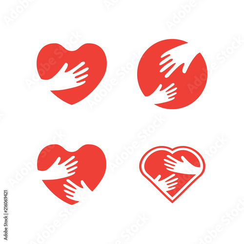 Love and passion logo design template