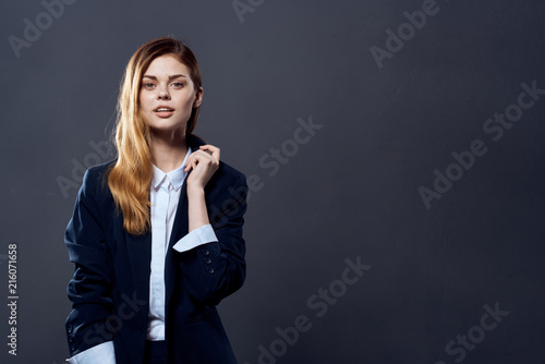 business woman in an office jacket