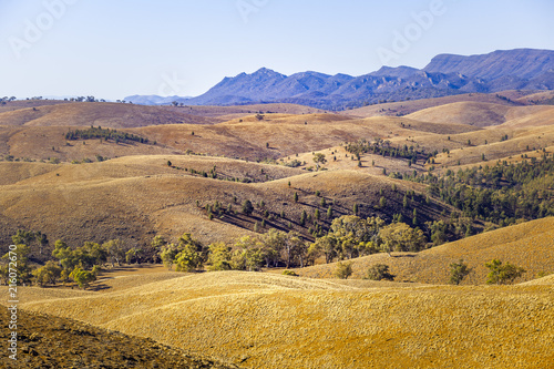 Scenic mountainous landscape of Flinders Ranges National Park in South Australia