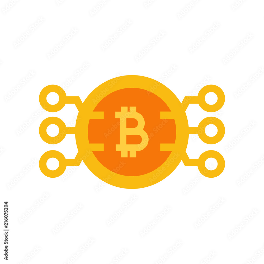 Digital Bitcoin Cryptocurrency Logo Icon Design Digital Bitcoin Cryptocurrency Logo Icon Design