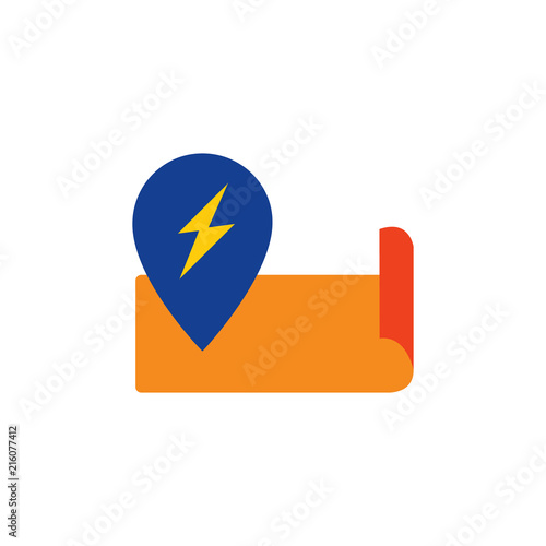 Pin Electric Logo Icon Design Free Download Pin Electric Logo Icon Design - GFXLoad