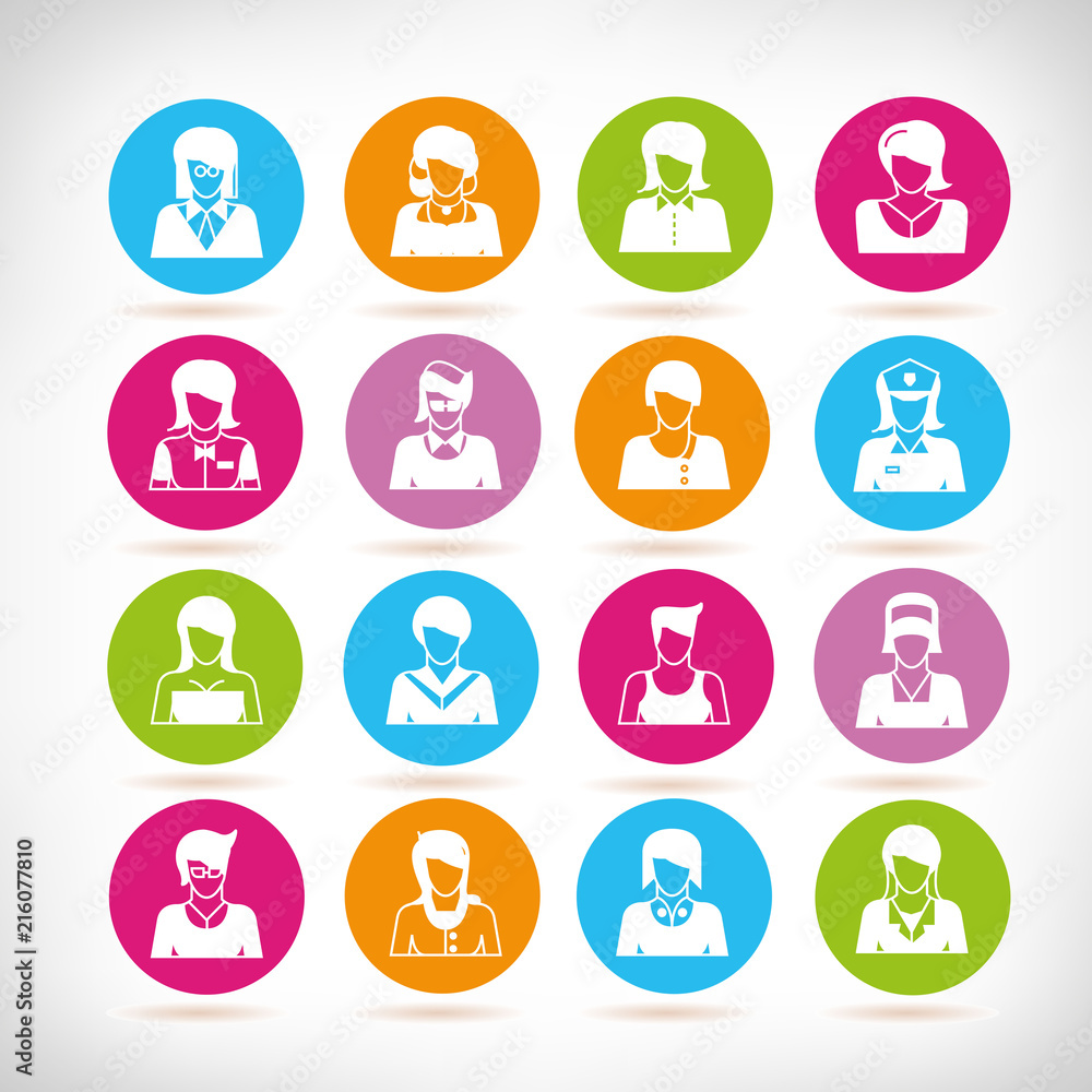 people icons set people icons set