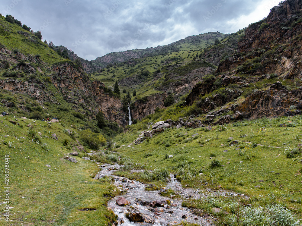 Kegety donga waterfall Kyrgyzstan