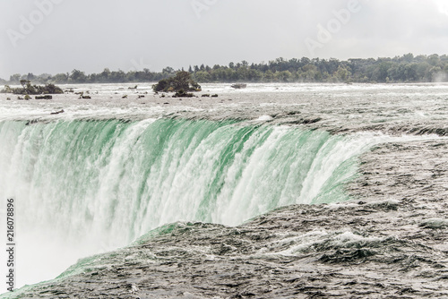 Incredible View on the Niagara Falls in Ontario Canada showing how huge they are