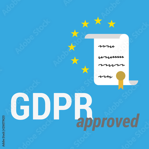 DSGVO konform (Titel in Englisch: GDPR approved) photo