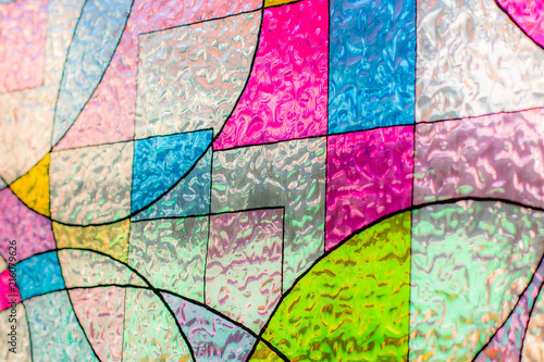 stained colorful christ glass . abstract multicolor