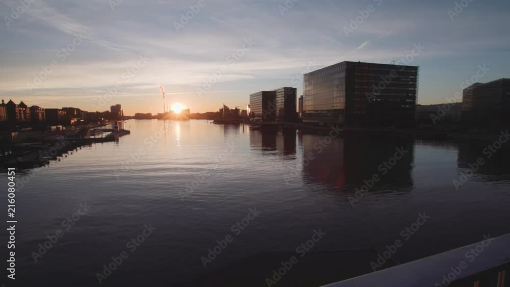Sunset over a city of Copenhagen, Denmark. Sunset over a city of Copenhagen, Denmark.