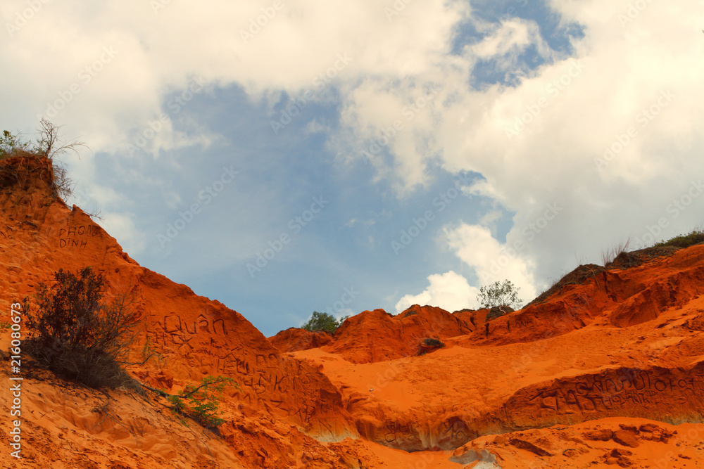 Fairy Stream (Suoi Tien) / Fairy Stream (Suoi Tien) Geological Attraction With Red And White Sandstone At Mui Ne Vietnam.