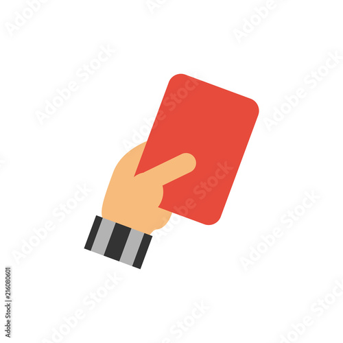 Red Card Soccer Logo Icon Design