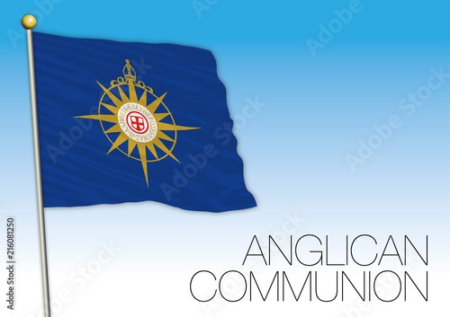 Anglican church flag, vector illustratio
