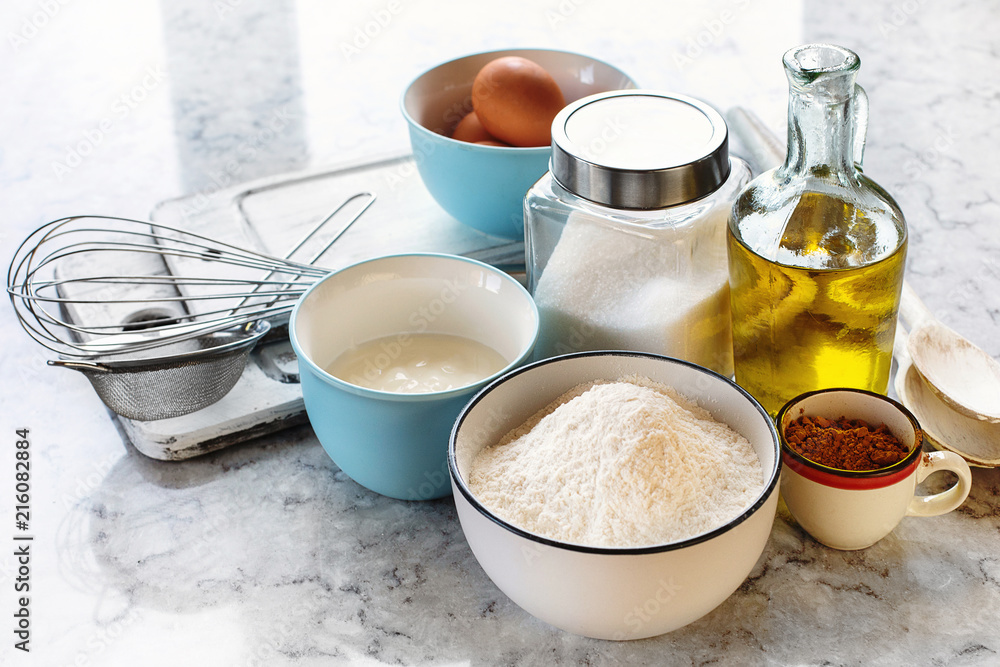 Ingredients for baking Ingredients for baking