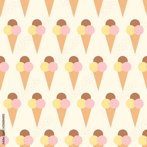 Flat simple ice cream cones...