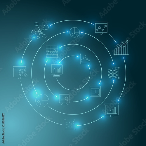 data analytics concept background, big data concept