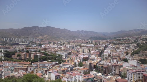 Wallpaper Mural Malaga panorama from medieval castle in mediterranean spanish city Torontodigital.ca