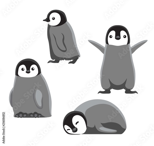 Baby Penguin Cute Cartoon Vector Illustration