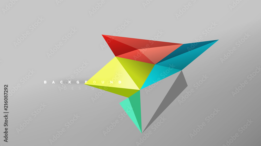 Abstract background - geometric origami style shape composition, triangular low poly design concept. Colorful trendy minimalistic illustration Abstract background - geometric origami style shape composition, triangular low poly design concept. Colorful trendy minimalistic illustration