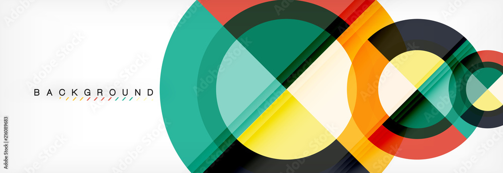 Vector circular geometric abstract background Vector circular geometric abstract background
