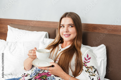 Morning coffee or tea in bed