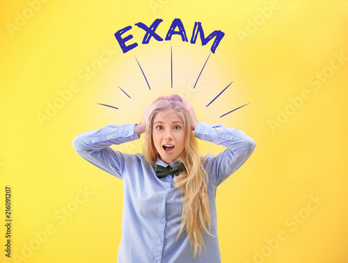 Emotional teenager girl in ...