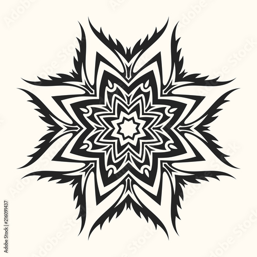 Abstract round symmetrical pattern.