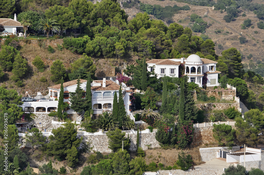 white Spanish villas