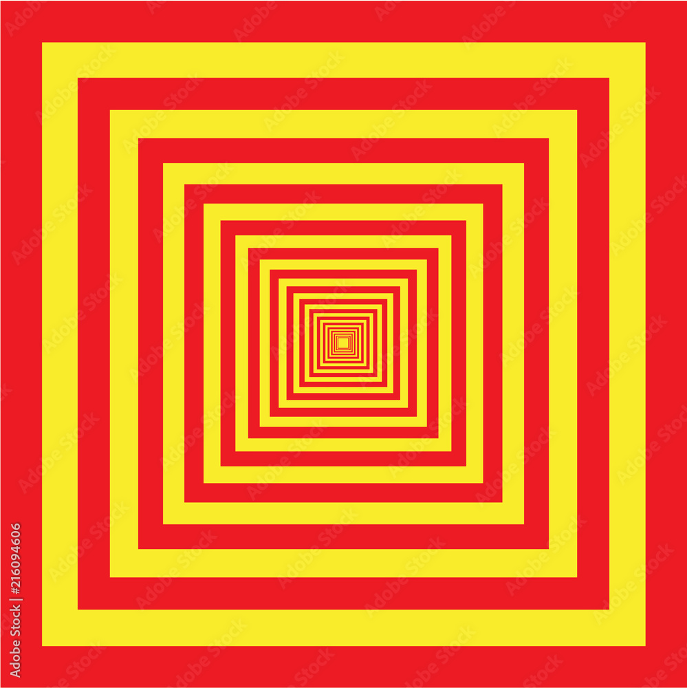 Red and yellow square illusion Red and yellow square illusion