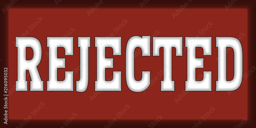rejected Red Button logo Stamp Icon rejected Red Button logo Stamp Icon