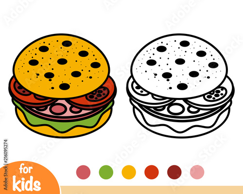 Coloring book, Burger