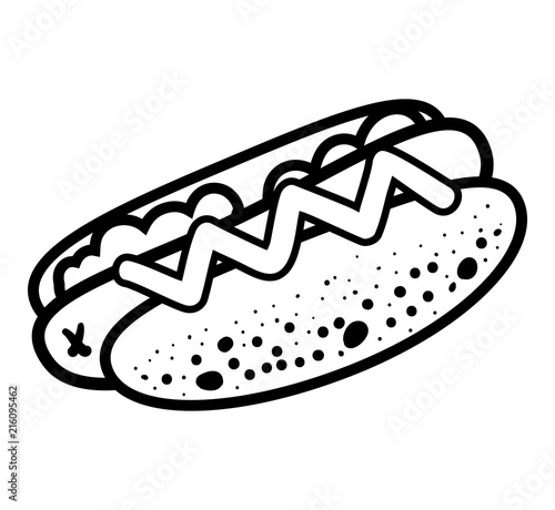 Coloring book, Hot dog