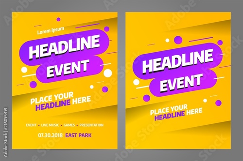 Vector layout design template for event. Eps10 vector.