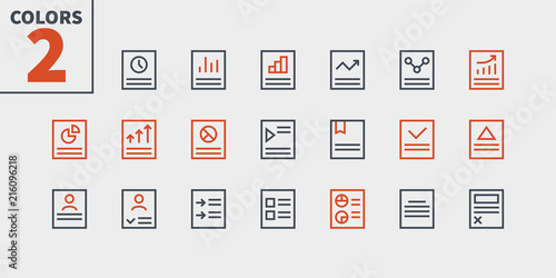 Report UI Pixel Perfect Well-crafted Vector Thin Line Icons 48x48 Ready for 24x24 Grid for Web Graphics and Apps with Editable Stroke. Simple Minimal Pictogram Part 1-3