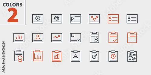 Report UI Pixel Perfect Well-crafted Vector Thin Line Icons 48x48 Ready for 24x24 Grid for Web Graphics and Apps with Editable Stroke. Simple Minimal Pictogram Part 2-3