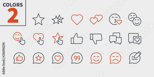 Emotions UI Pixel Perfect Well-crafted Vector Thin Line Icons 48x48 Ready for 24x24 Grid for Web Graphics and Apps with Editable Stroke. Simple Minimal Pictogram Part 4-5