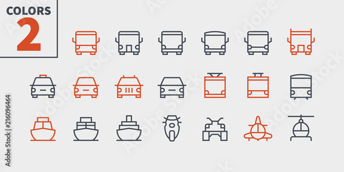 Transport Front View Outlined Pixel Perfect Well-crafted Vector Thin Line Icons 48x48 Ready for 24x24 Grid for Web Graphics and Apps with Editable Stroke. Simple Minimal Pictogram Part 1-1