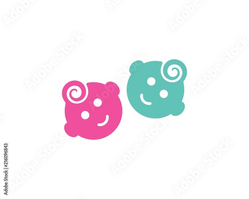 Baby care logo vector