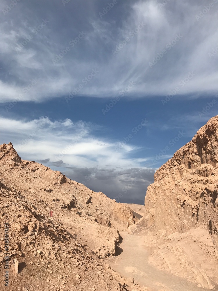 Wüstenpanorama mit Sanddünen und dramatischem Himmel Wüstenpanorama mit Sanddünen und dramatischem Himmel