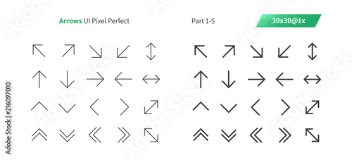 Arrows UI Pixel Perfect Well-crafted Vector Thin Line And Solid Icons 30 1x Grid for Web Graphics and Apps. Simple Minimal Pictogram Part 1-5