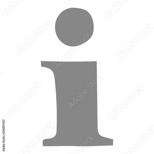 Handgezeichnetes Informationen-Icon in grau