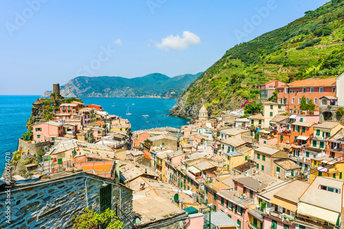 Scenic view of Vernazza, Cinque Terre, Liguria, Italy