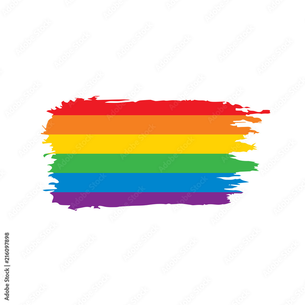 Obraz premium Grunge rainbow flag